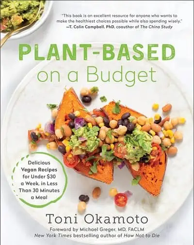 plant based on a budget cookbook cover