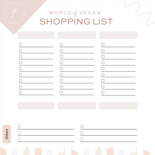 Vegan Grocery List (Free Printable)