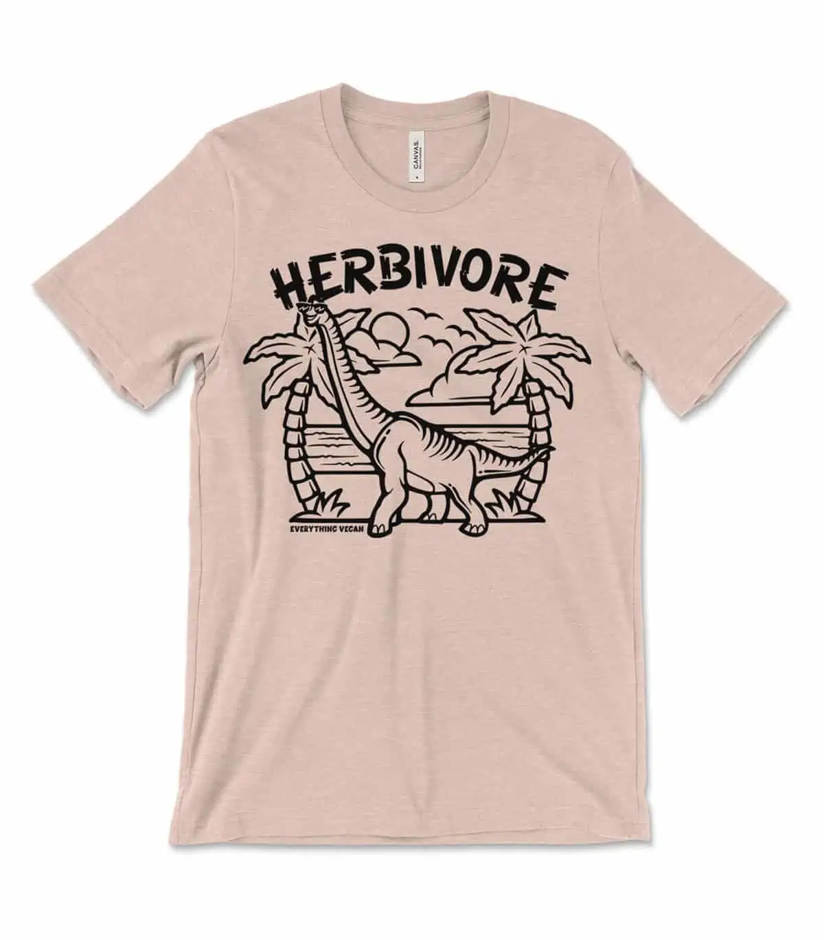 Pink Herbivore vegan dinosaur shirt