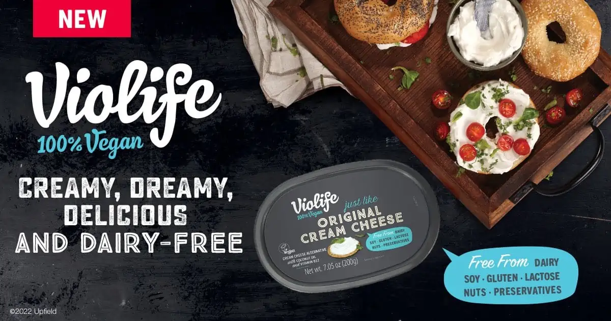 violife flyer for their vegan cream cheese