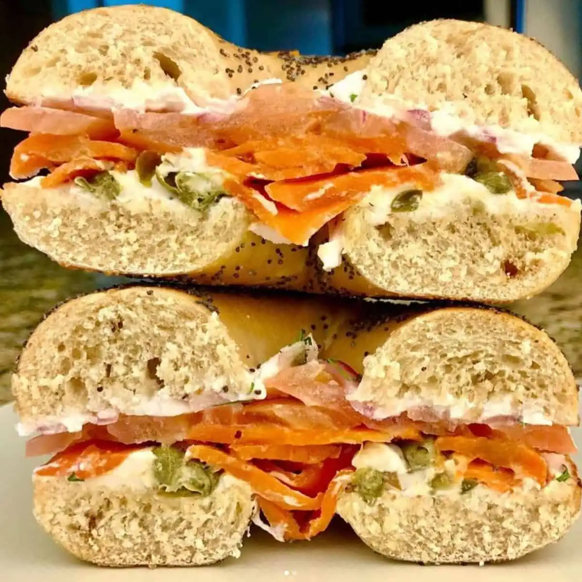 Vegan lox bagels from Ben & Esther's in Portland.