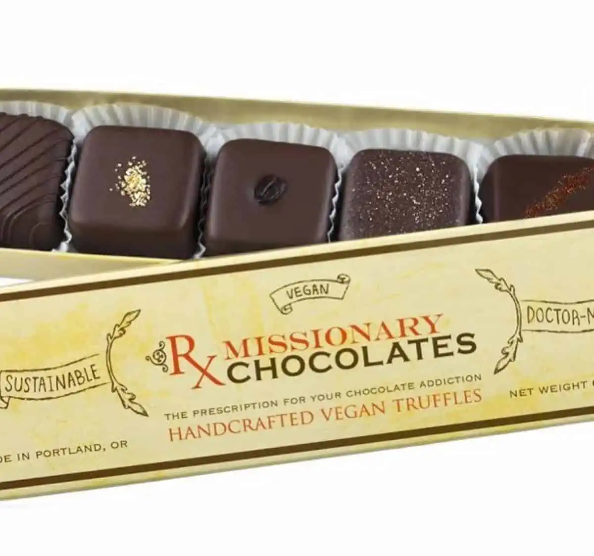 Vegan chocolates from Missionary Chocolates in Portland. 