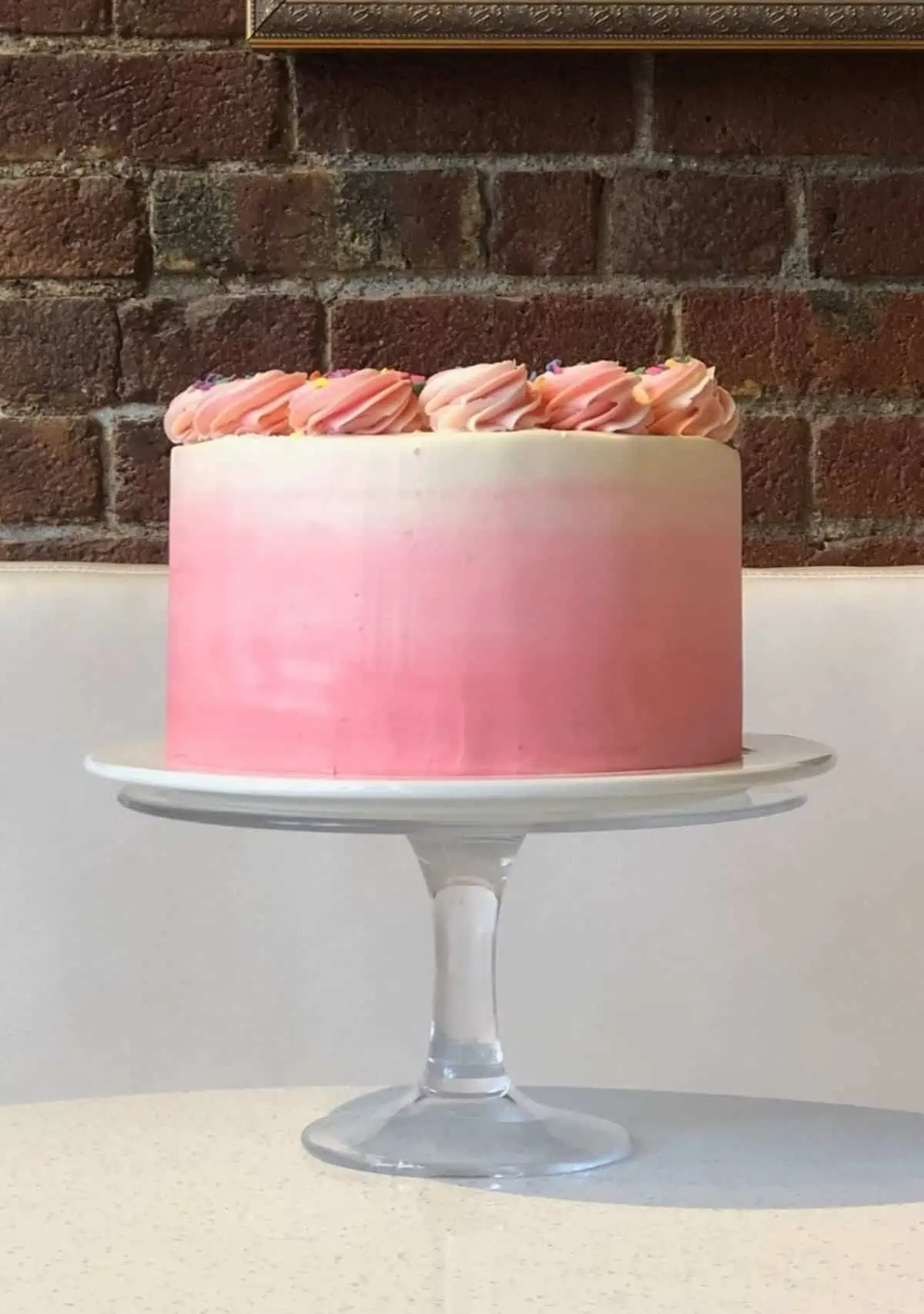 A vegan ombré cake from Petunia's Pies and Pastries in Portland.