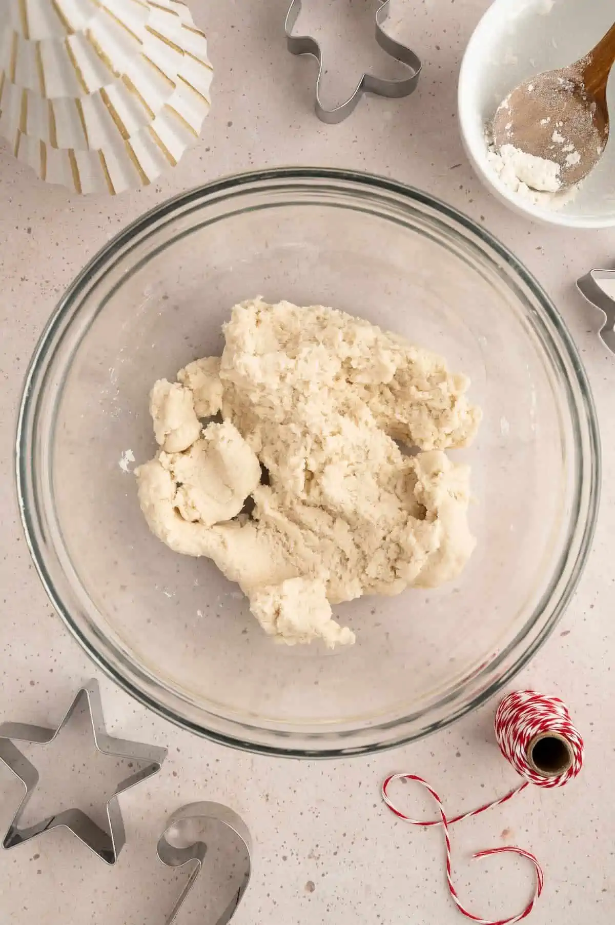 Salt dough ornament batter all mixed together in a bowl.