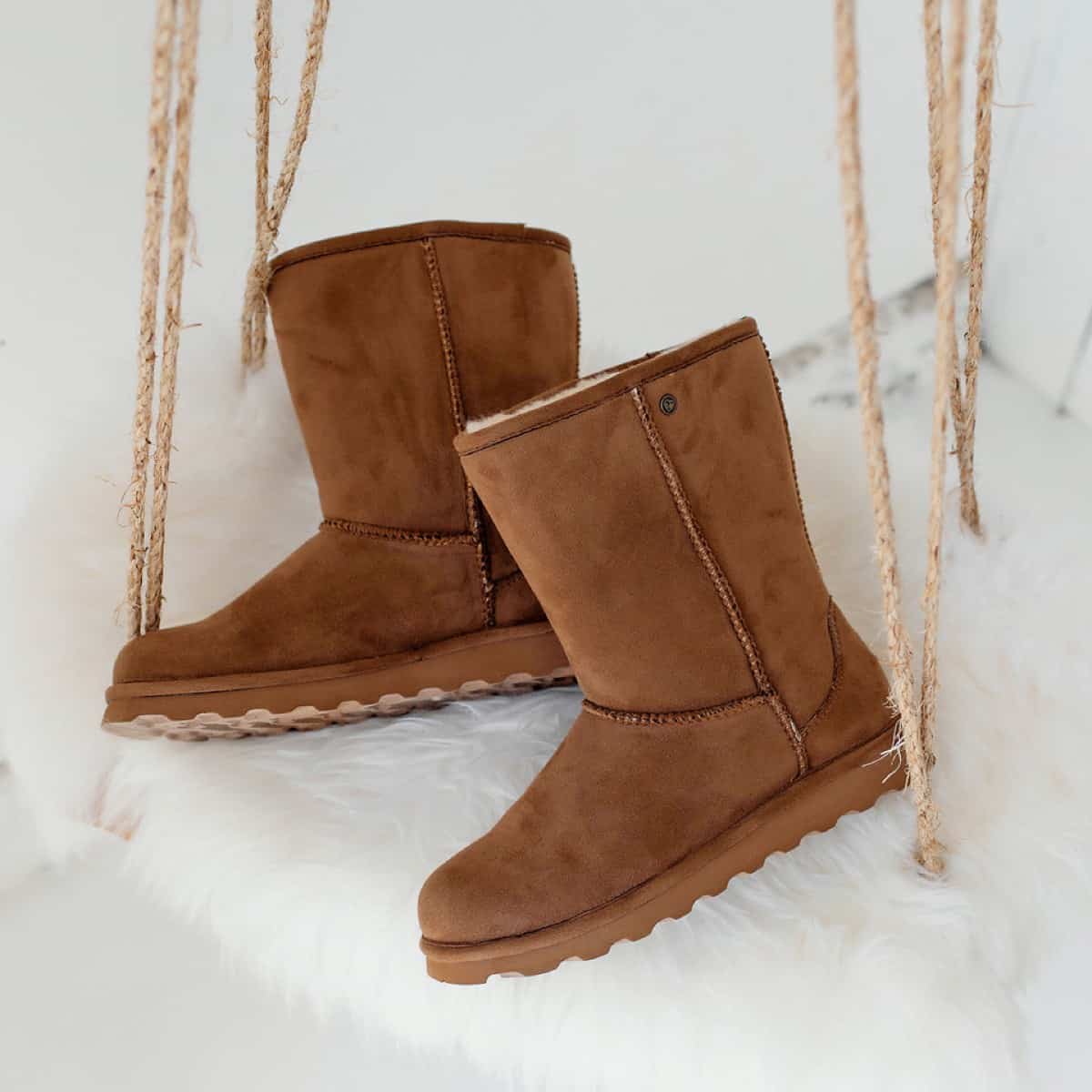 brown vegan leather free uggs from bearpaw brand