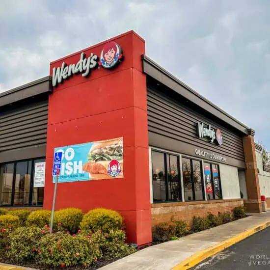 Wendys restaurant building in Sacramento