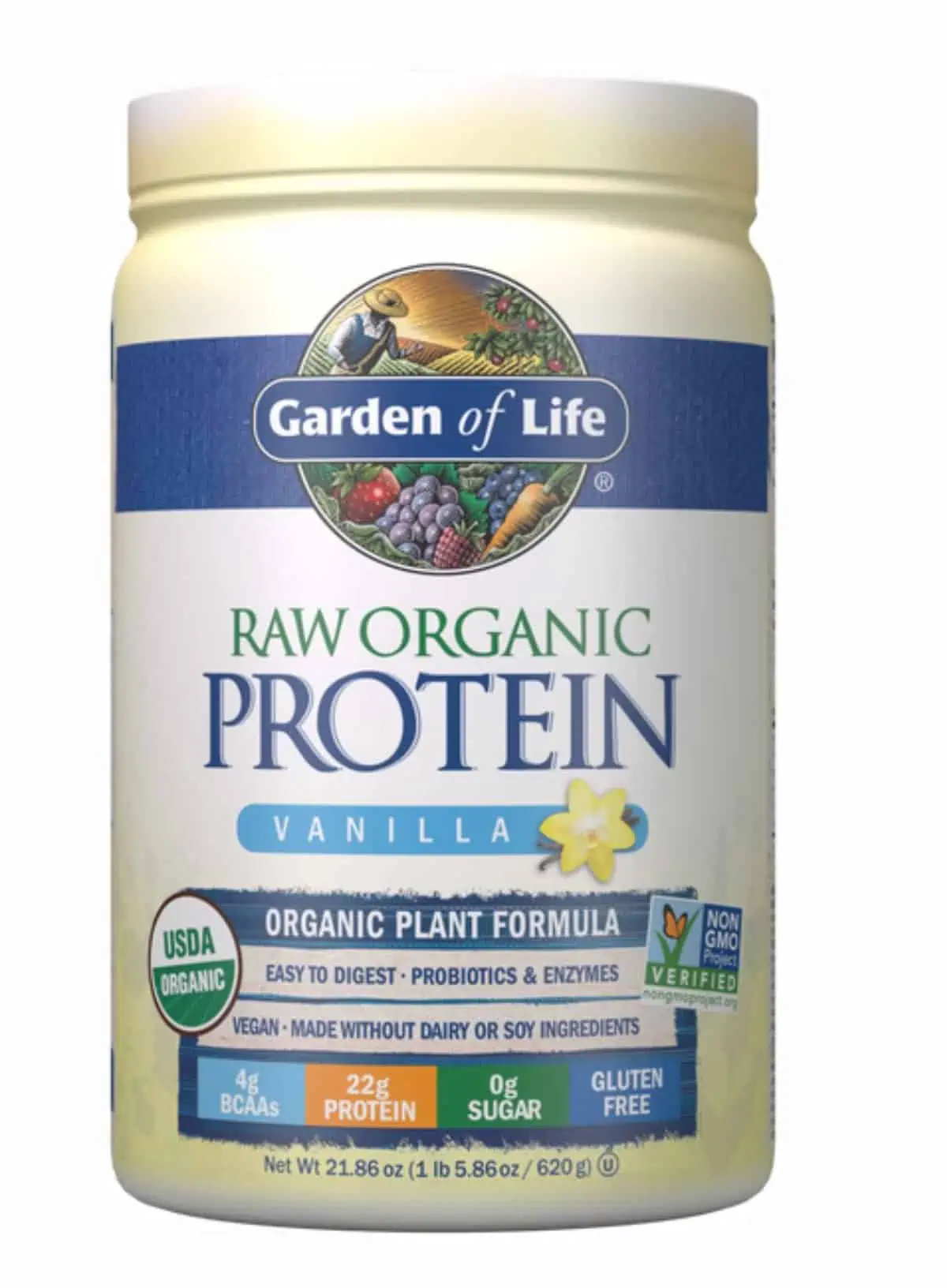 Garden of Life organic protein powder.
