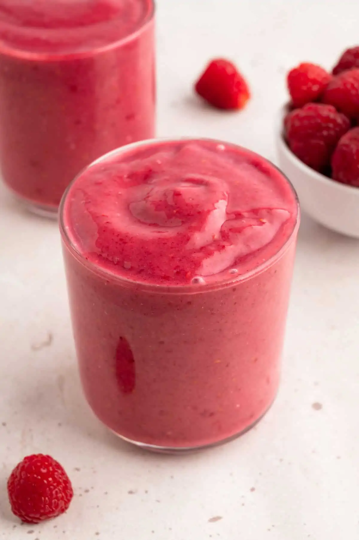 A raspberry smoothie.