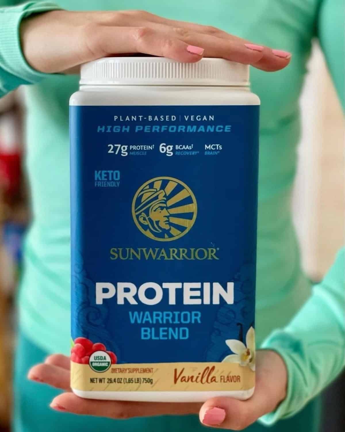 Sunwarrior protein powder.