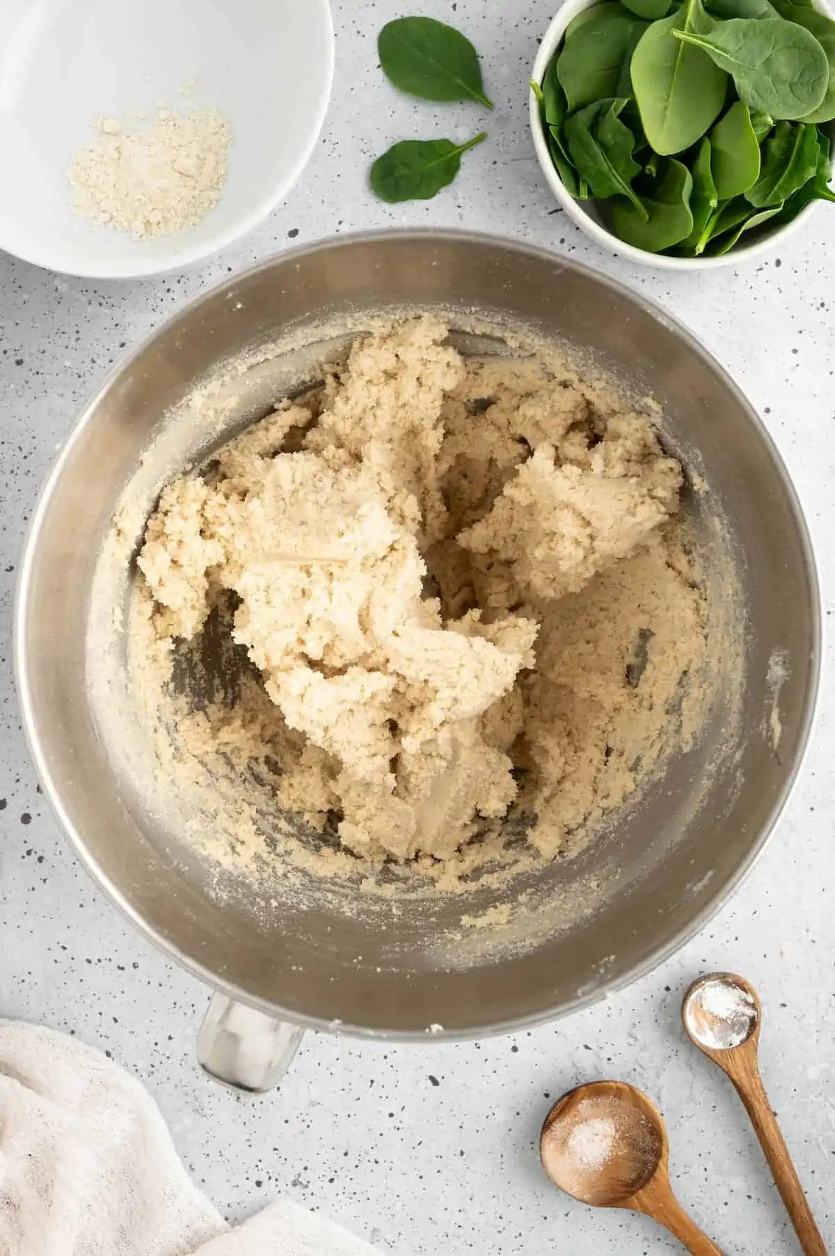 Dough for vegan tamales with masa harina.