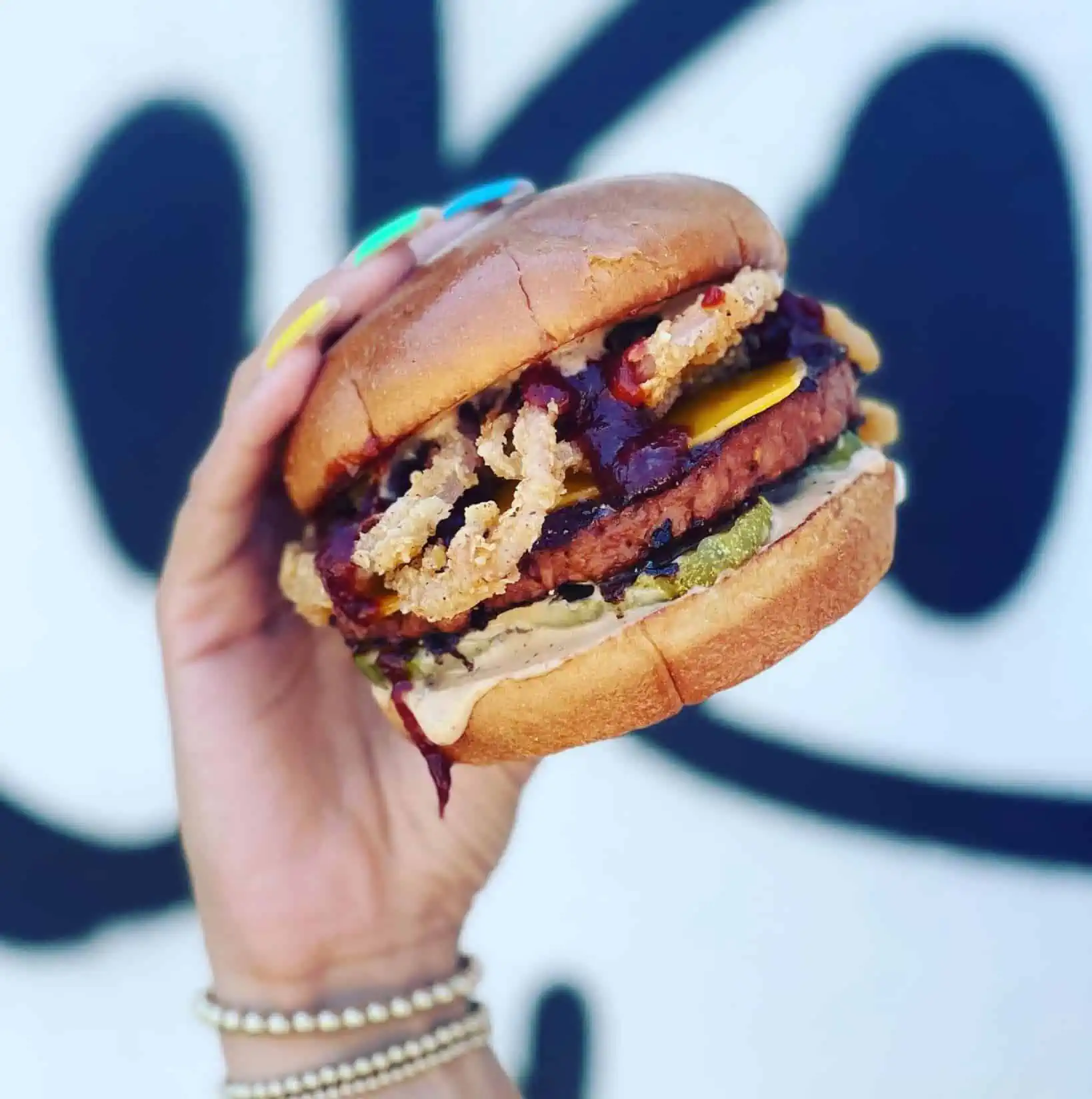 A vegan burger at Project Pollo.