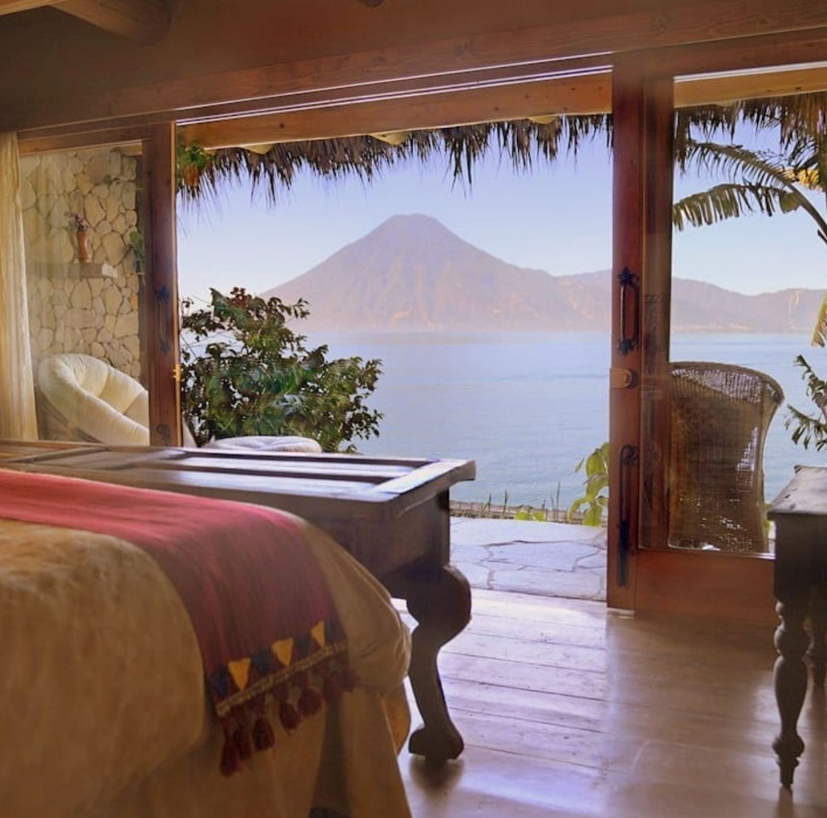 A suite at the Laguna Lodge, an eco-resort in Guatemala.