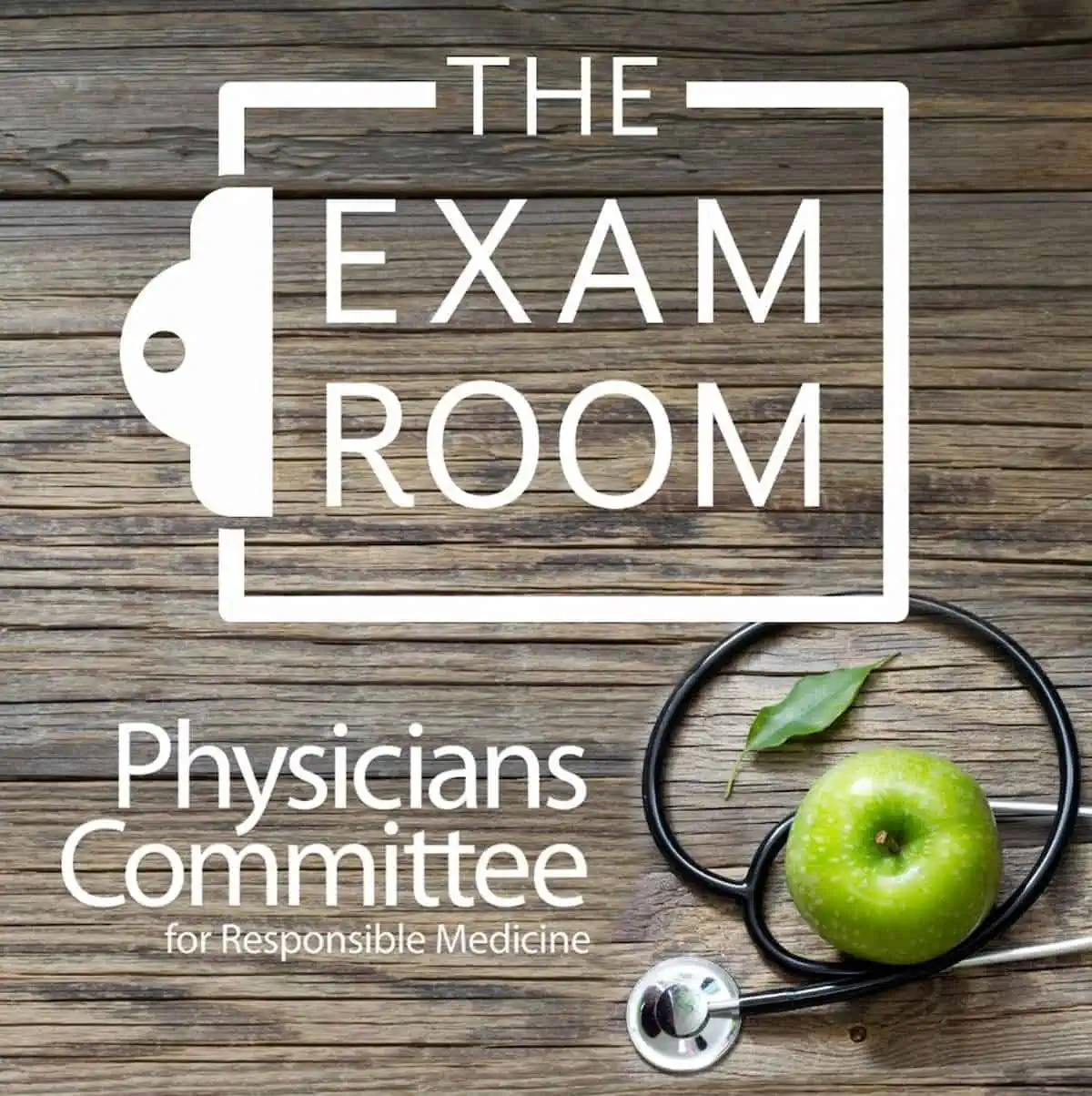The Exam Room podcast PCRM cover art.