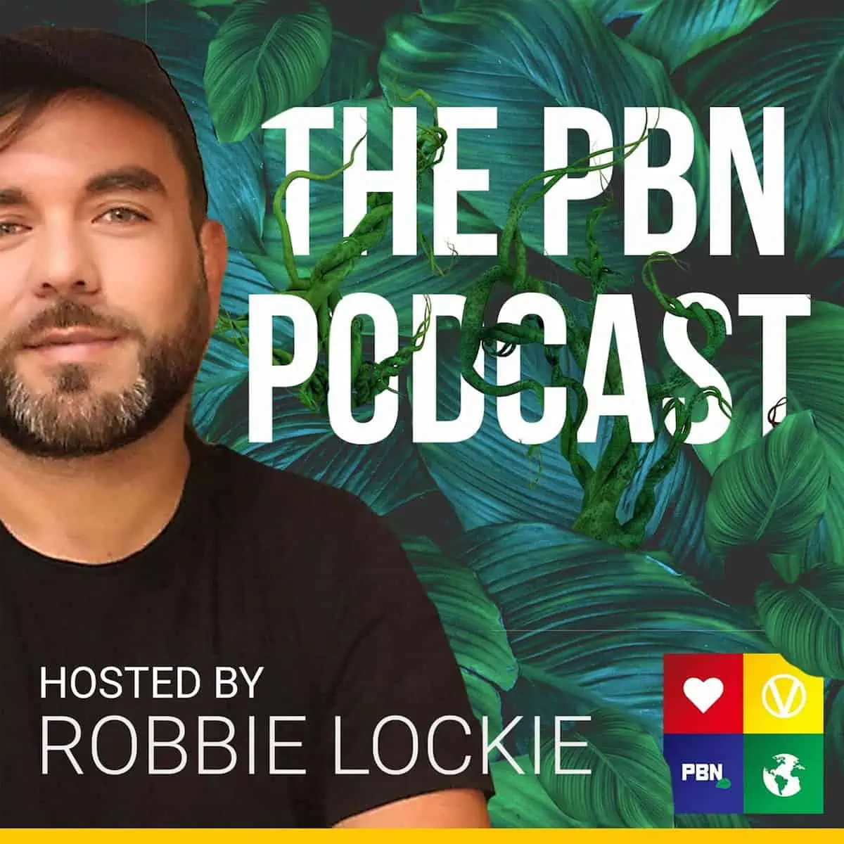 The Plant-Based News Podcast with host Robbie Lockie cover art.