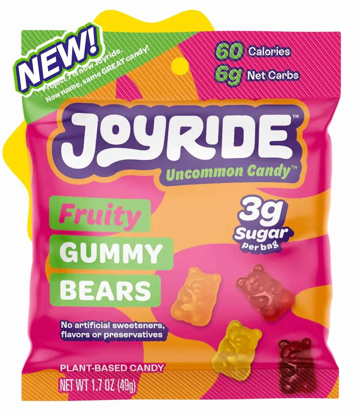 A package of Joyride brand vegan gummies.