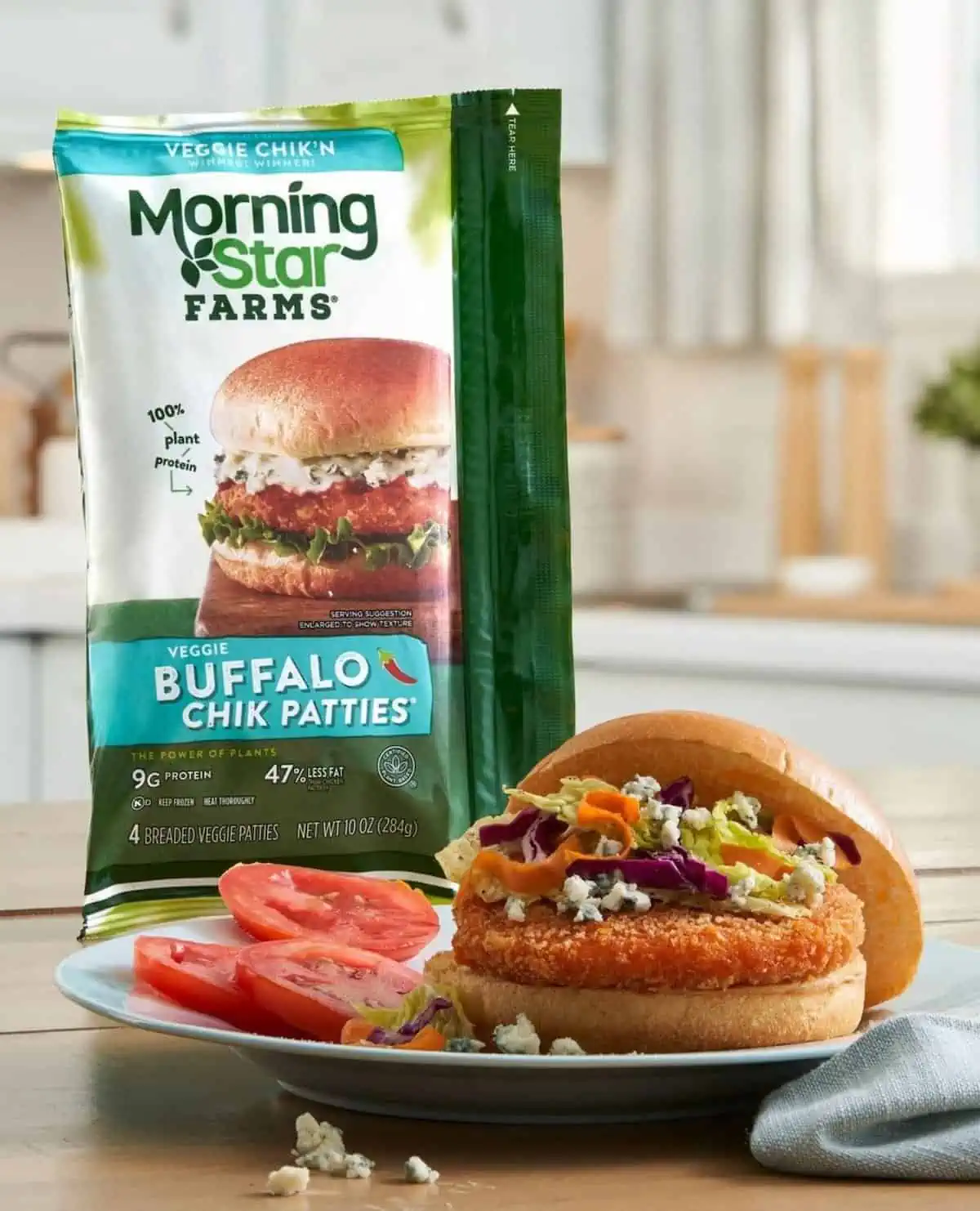 Morningstar brand vegan chicken patties.