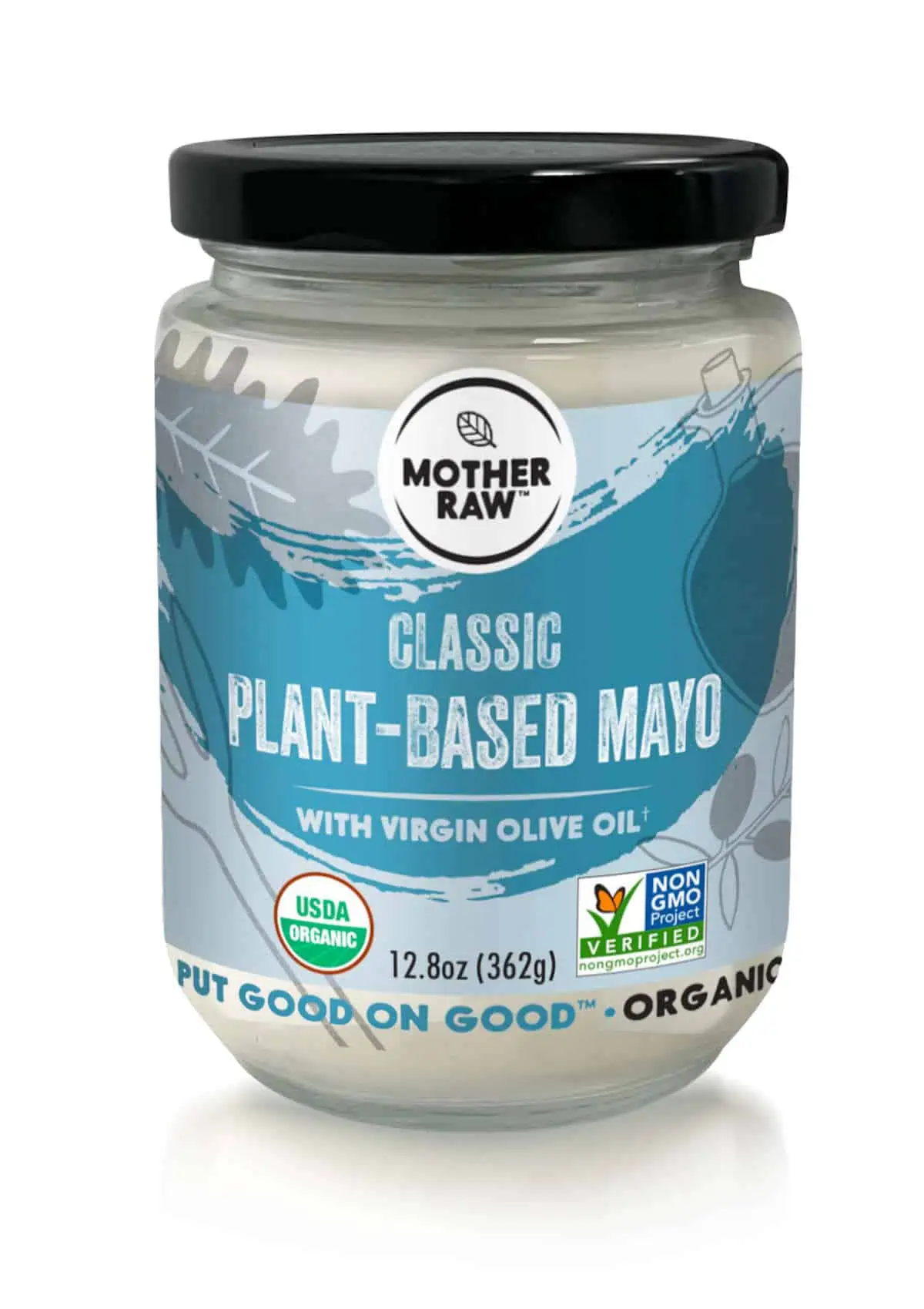 Jar of Mother Raw plant-based mayo in the Classic flavor.