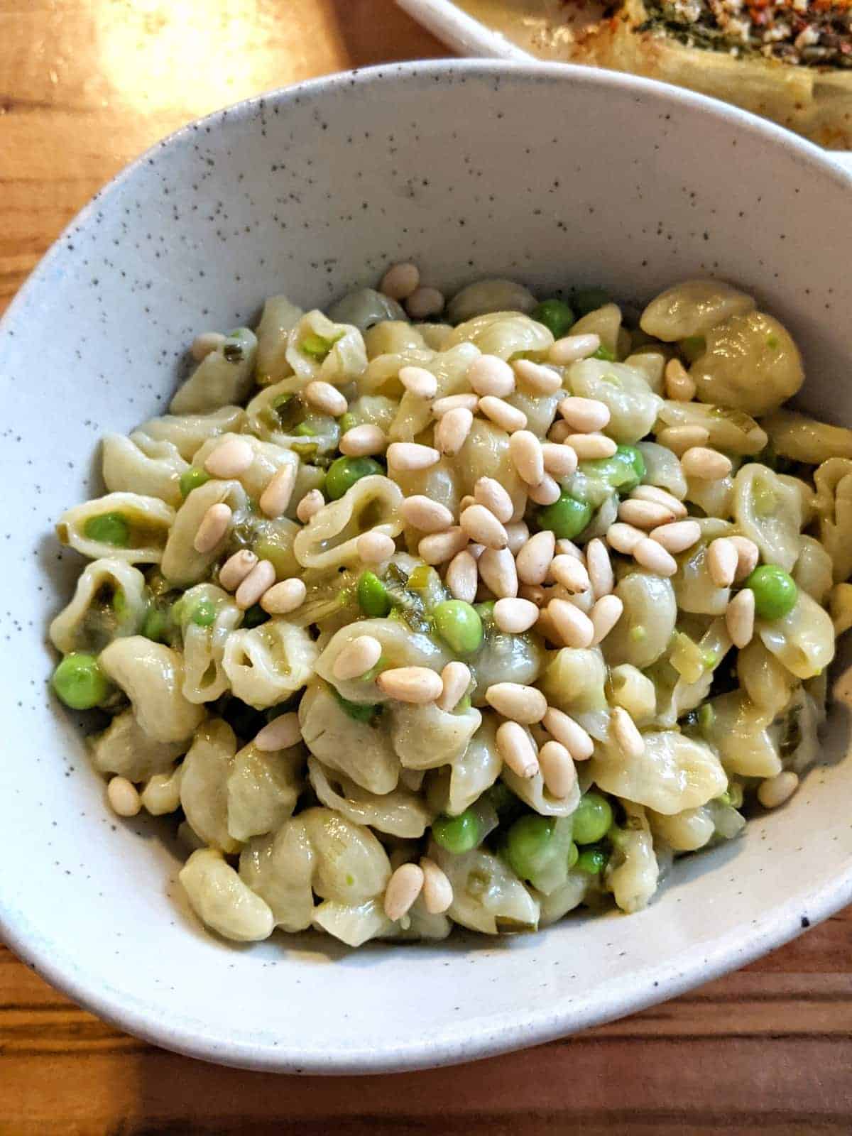 Vegan pasta in a bowl.