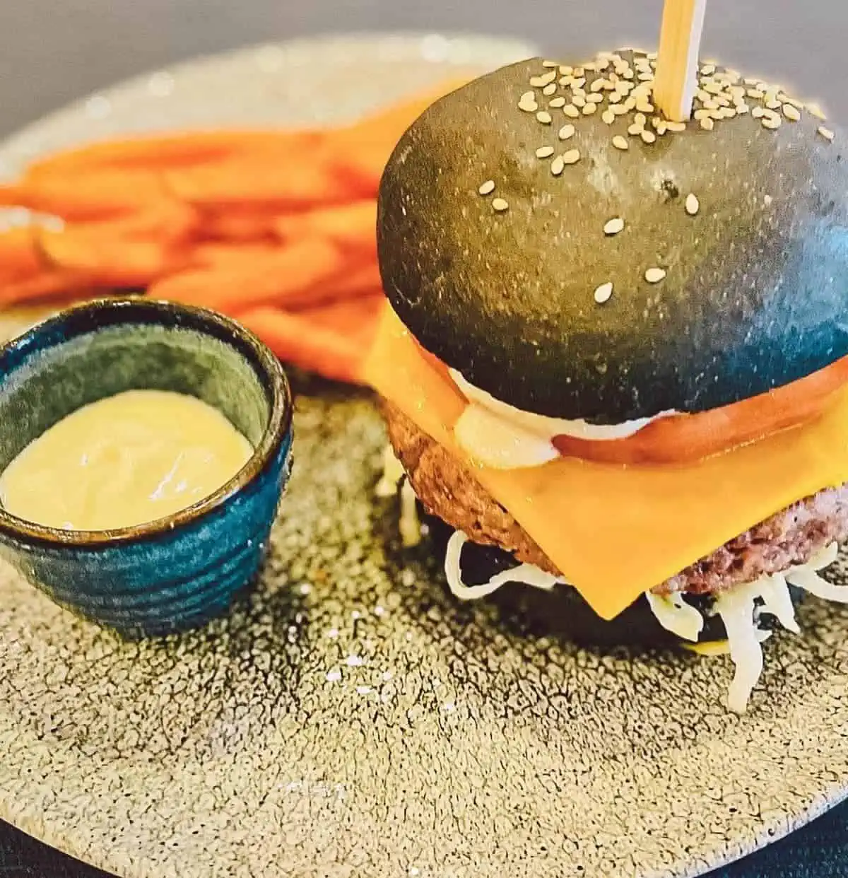 An Impossible Burger vegan option on Oceania cruises.