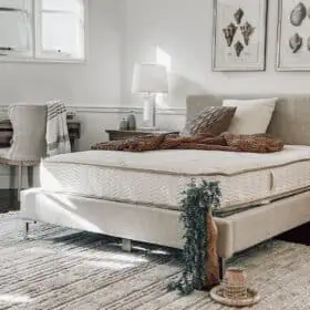 A Saatva brand vegan mattress.