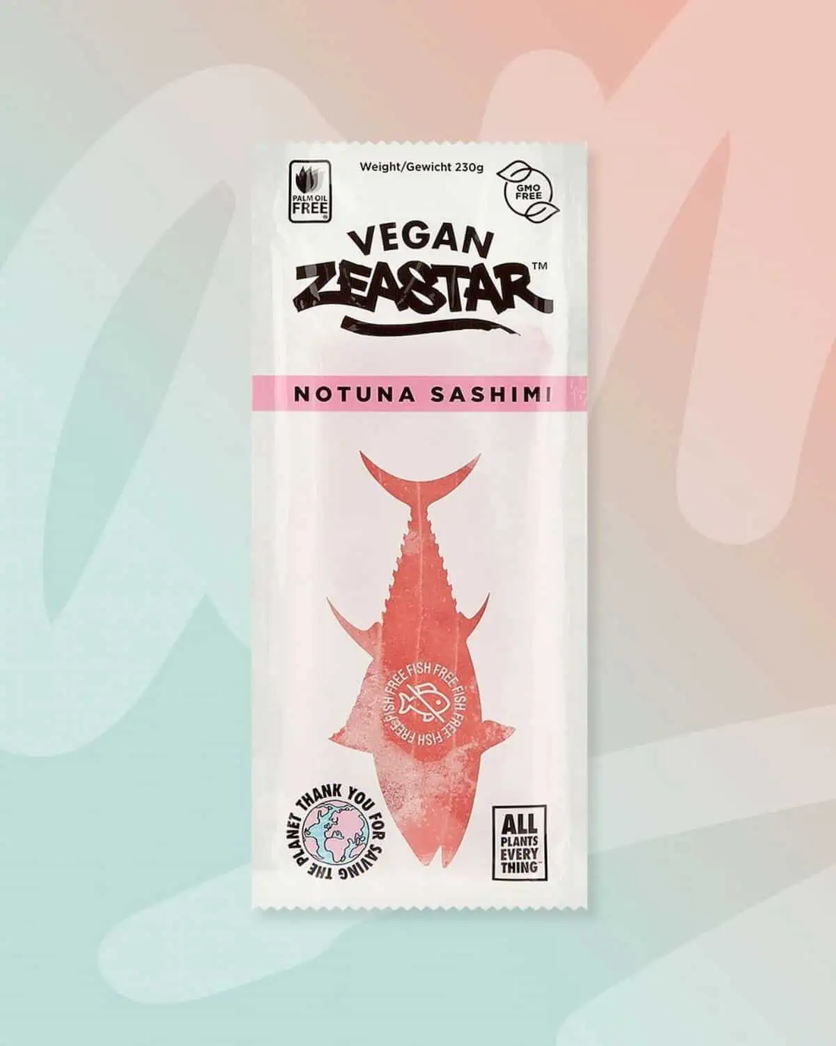 Vegan Zeastar brand vegan sashimi.