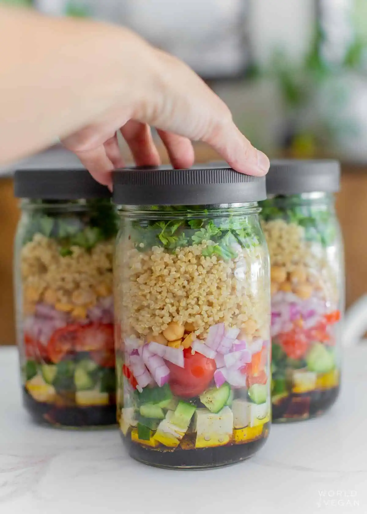 Mason Jar Salad Recipe - Vegan! - My Elephant Kitchen