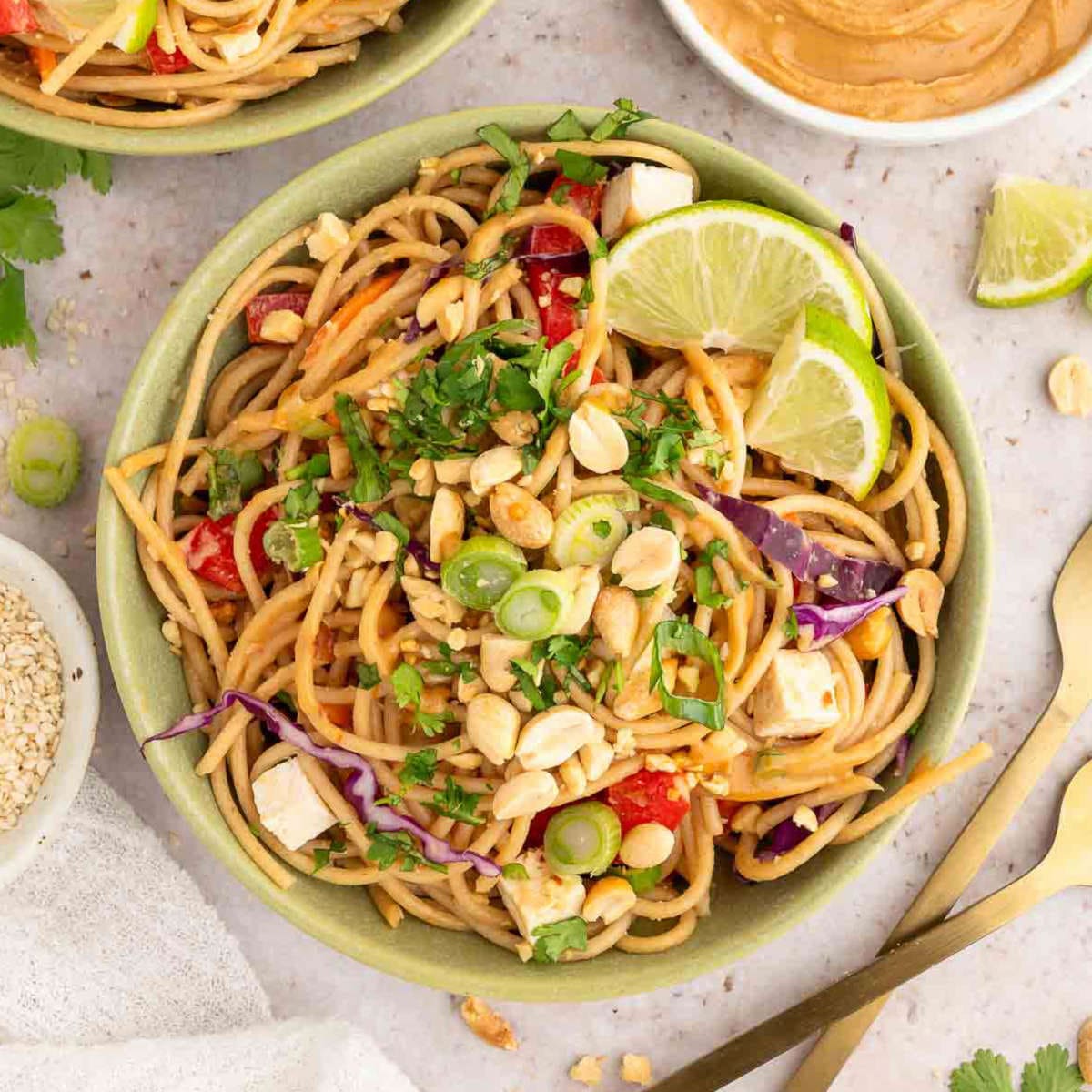Cold Noodle Salad with Peanut Sauce