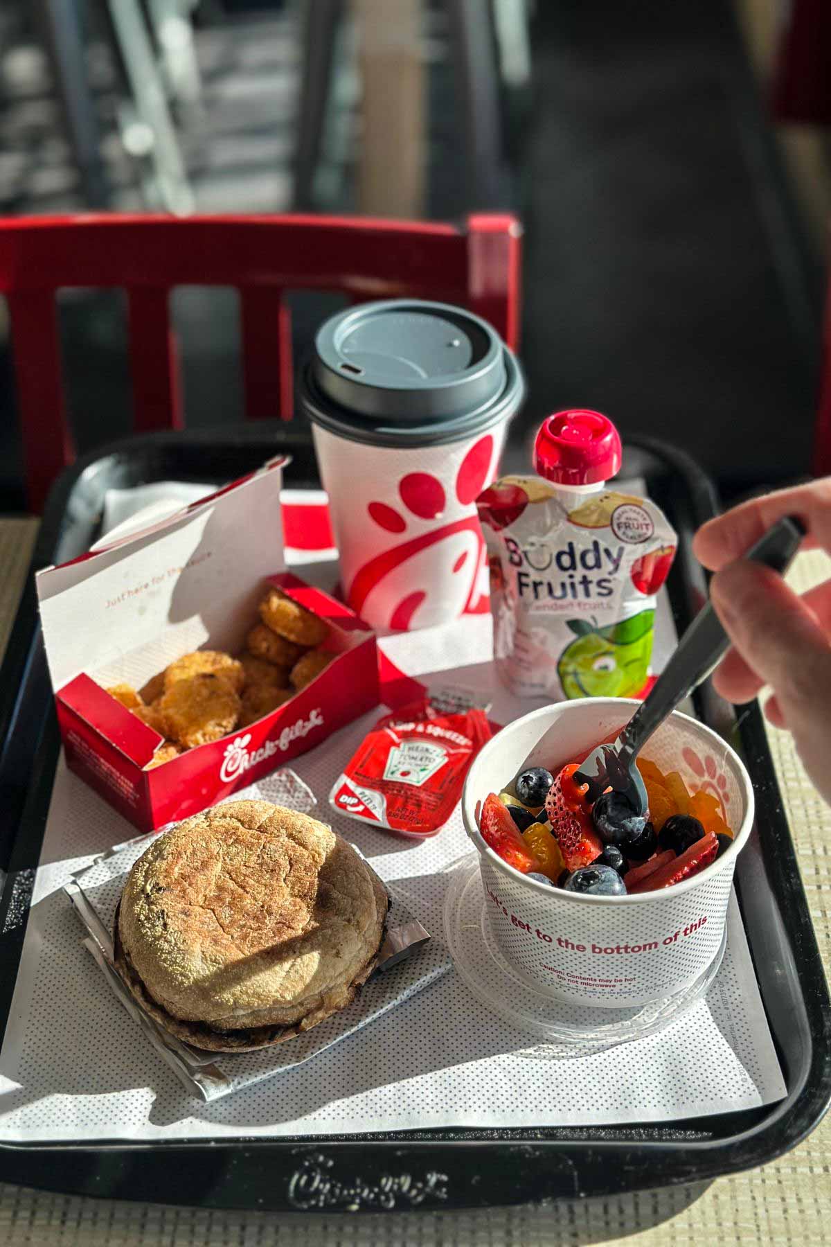 Vegan breakfast options at Chik-fil-A.