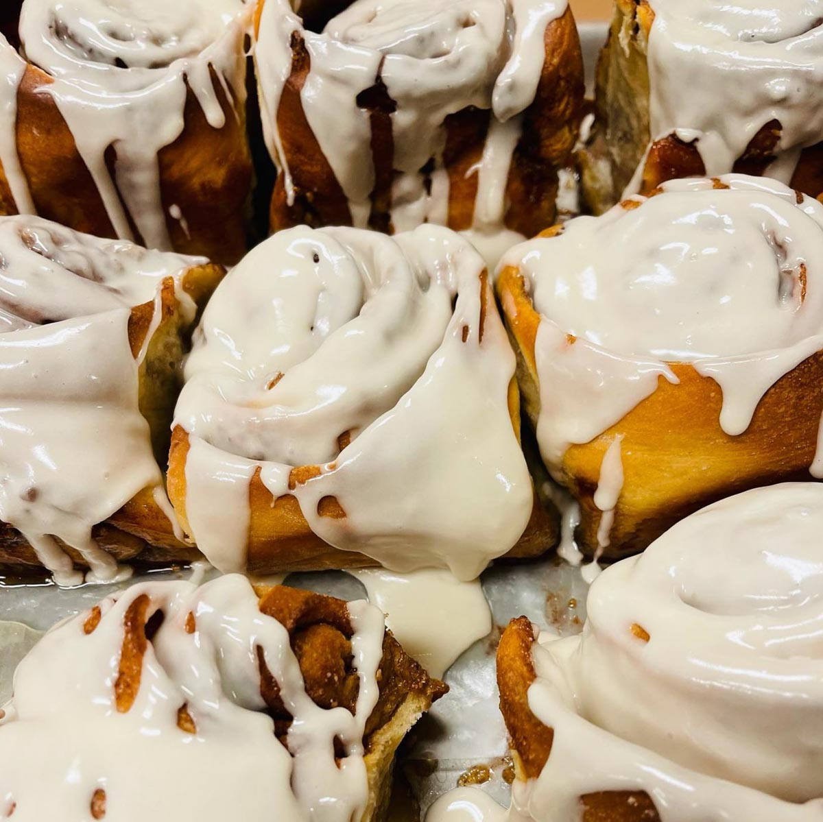 Vegan cinnamon rolls from Peacefood Cafe in NYC.