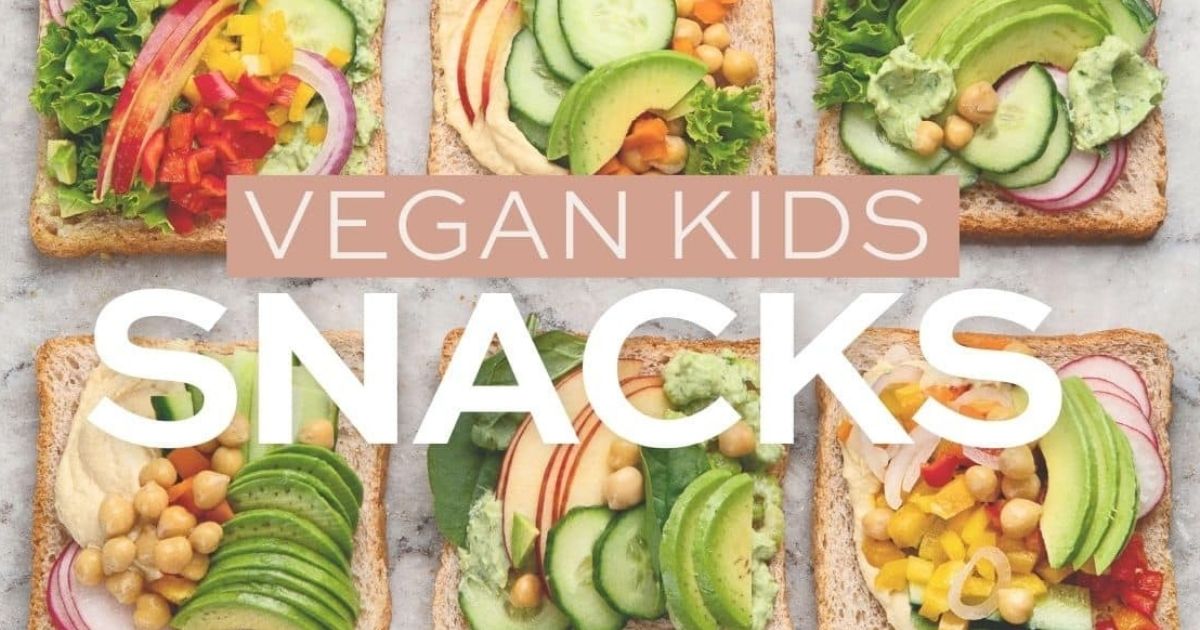 An arrangement of vegan snacks for kids.