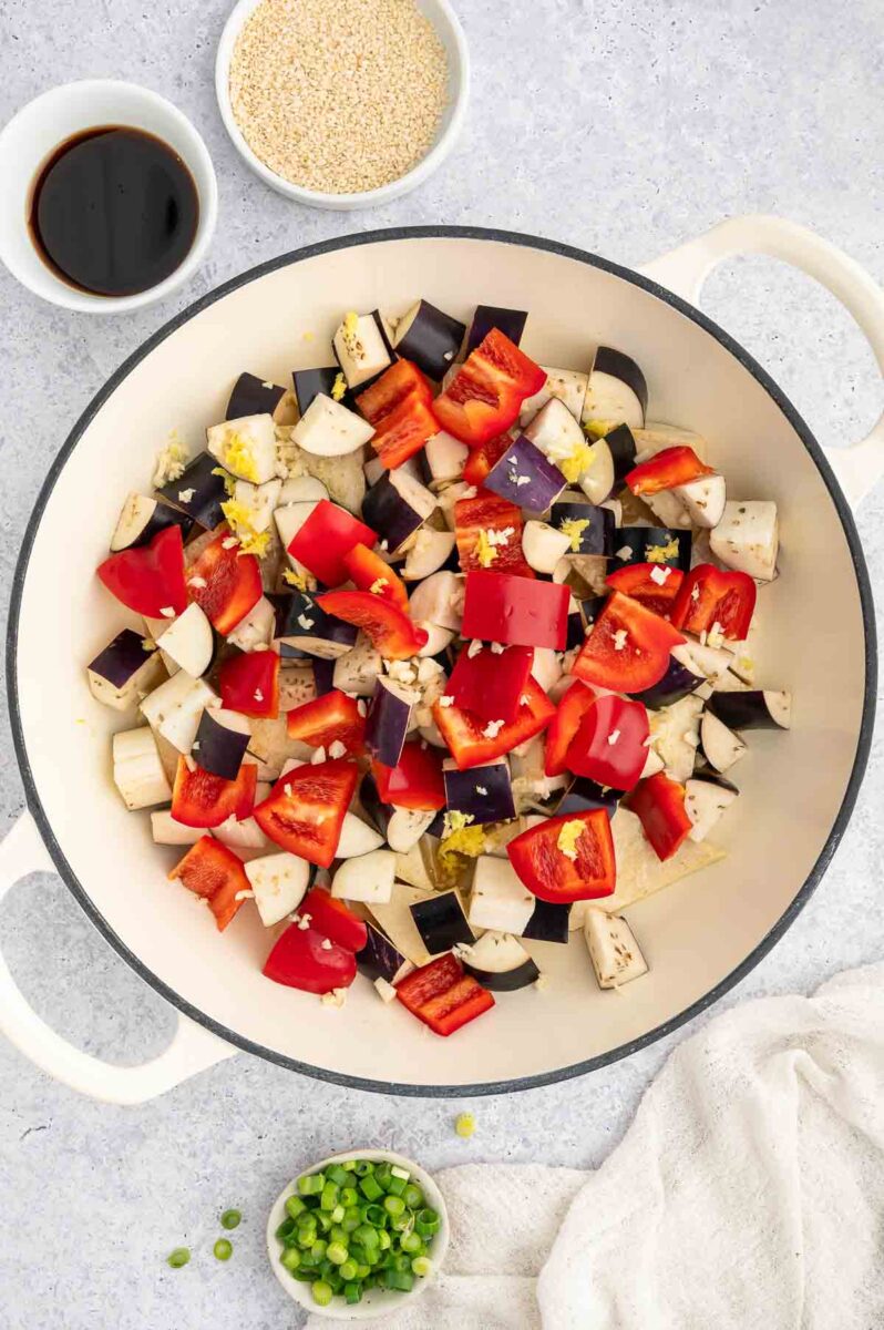 Eggplant Tofu Stir Fry (Easy)