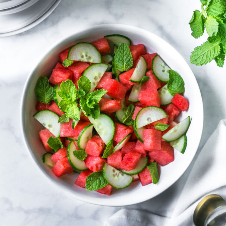 Fresh Cucumber Watermelon Salad