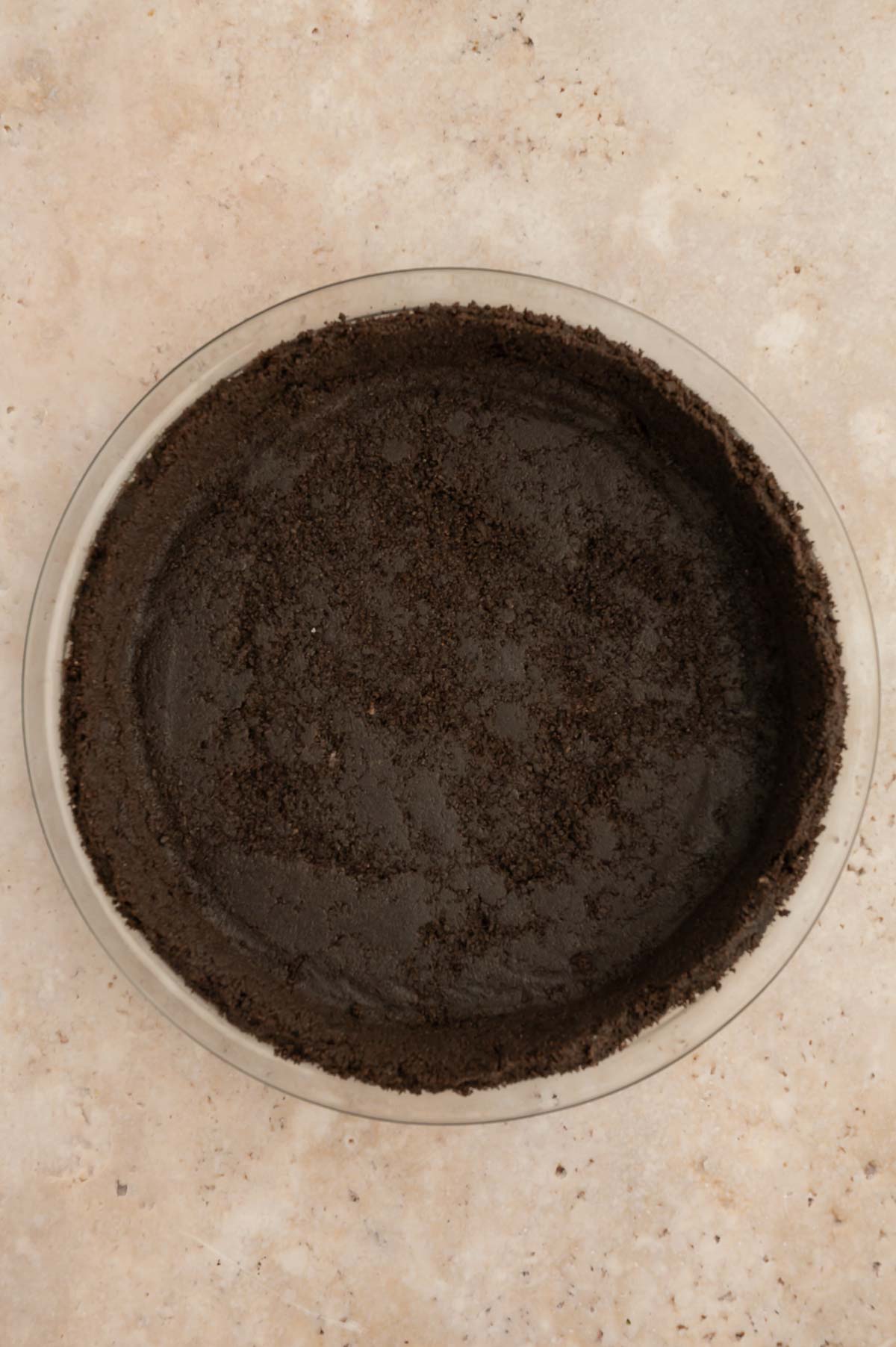 A vegan Oreo cookie crust.