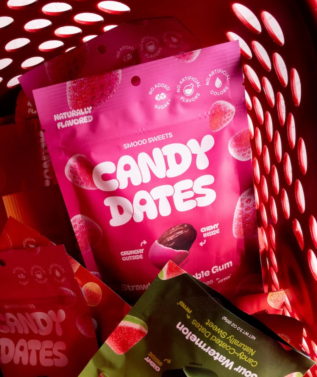 bag of vegan candy in trolley