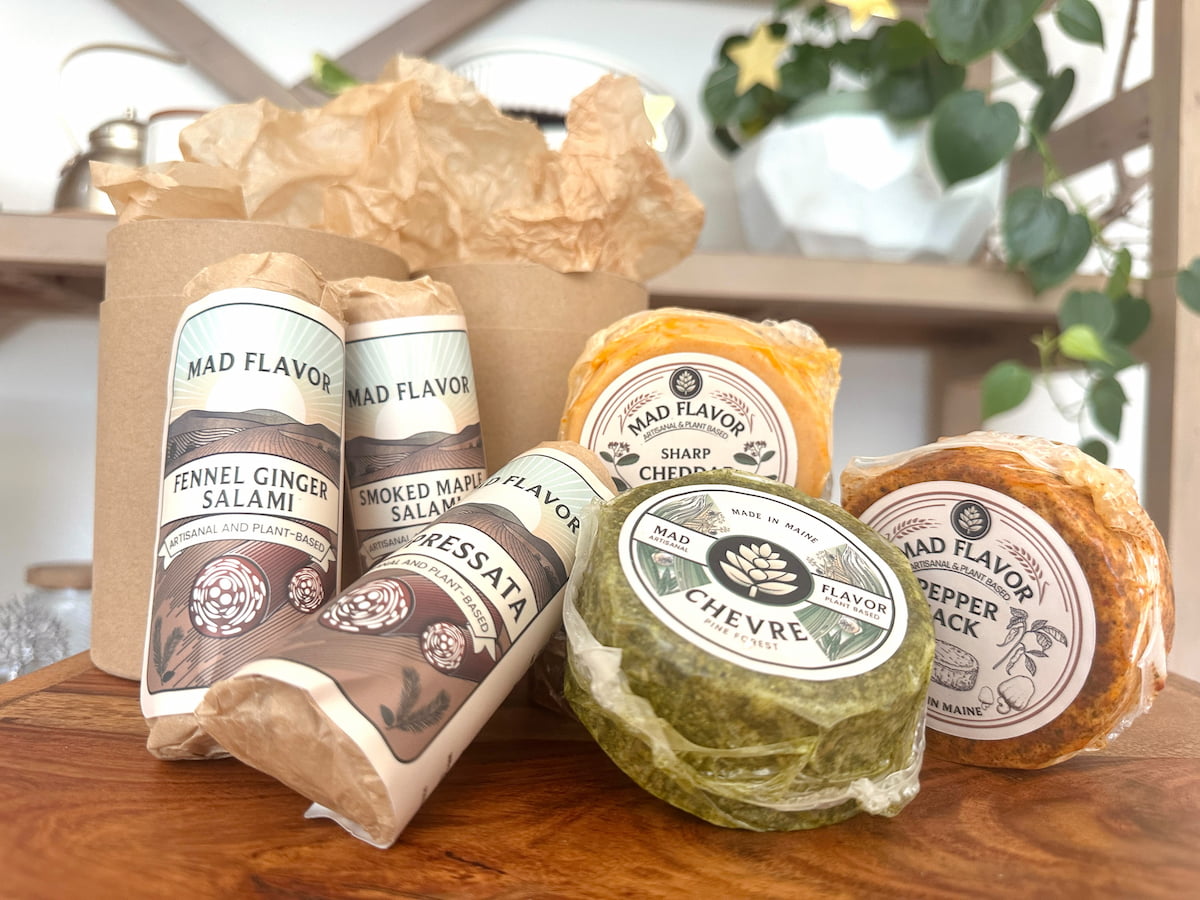 Mad Flavor plant-based artisan cheeses and vegan meats.