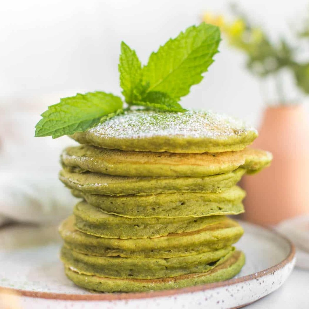 Vegan Matcha Pancakes