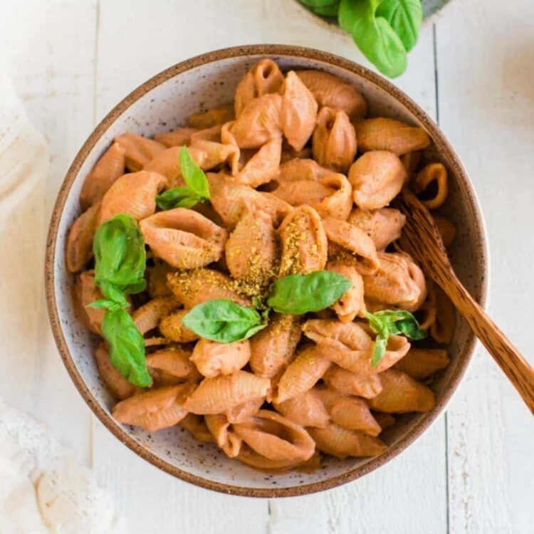 Easy Pink Sauce Pasta With Fire Roasted Tomatoes (Dairy-Free)